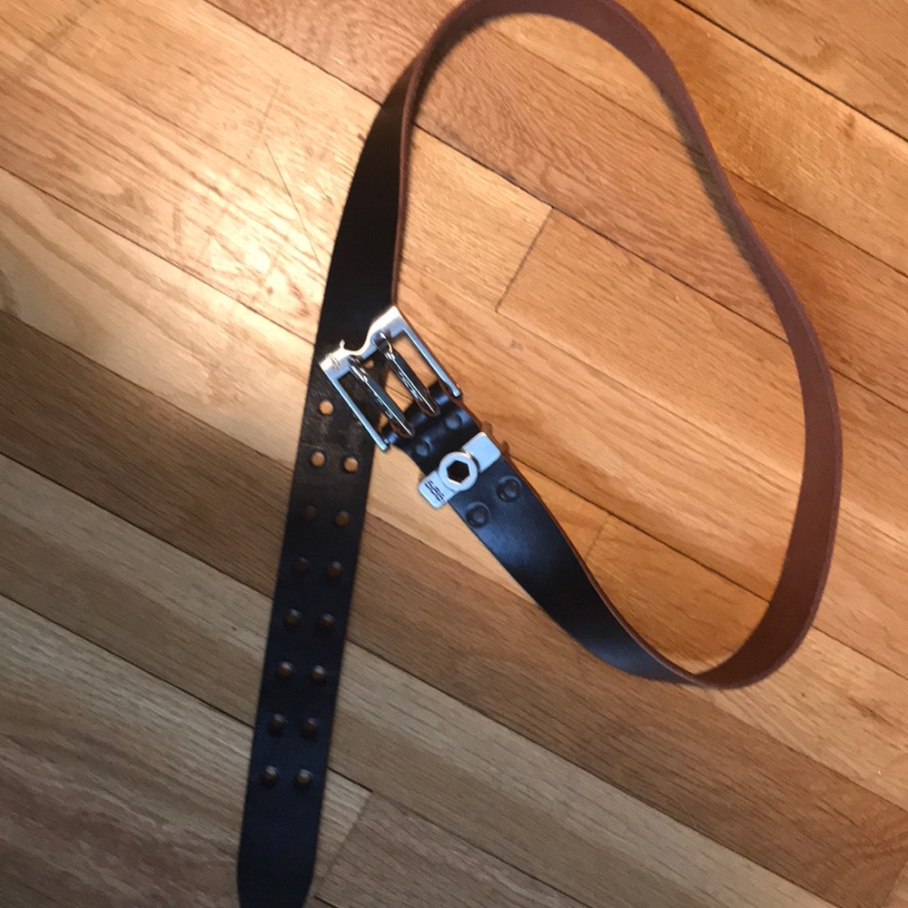 686 black leather belt